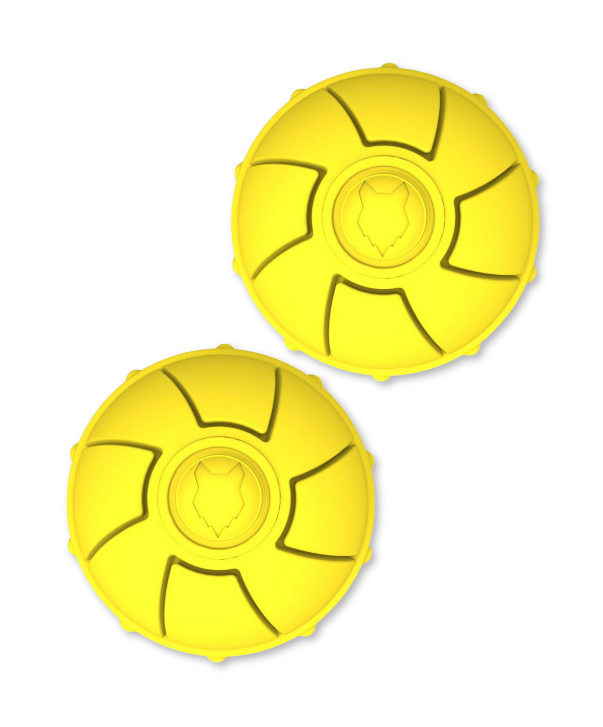 Fenrir High Bouncing Durable Yellow Rubber Knattle Dog Ball Perfect for Fetch and Recall 2.5 Inch Diameter Toy