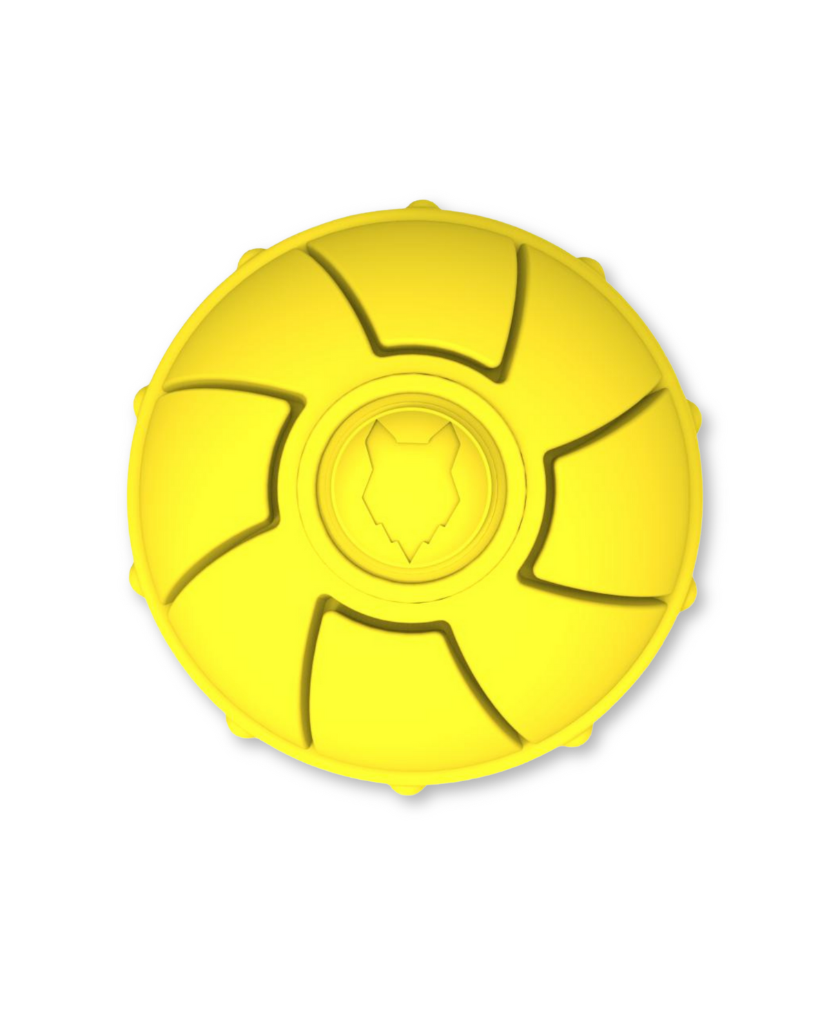 Fenrir High Bouncing Durable Yellow Rubber Knattle Dog Ball Perfect for Fetch and Recall 2.5 Inch Diameter Toy