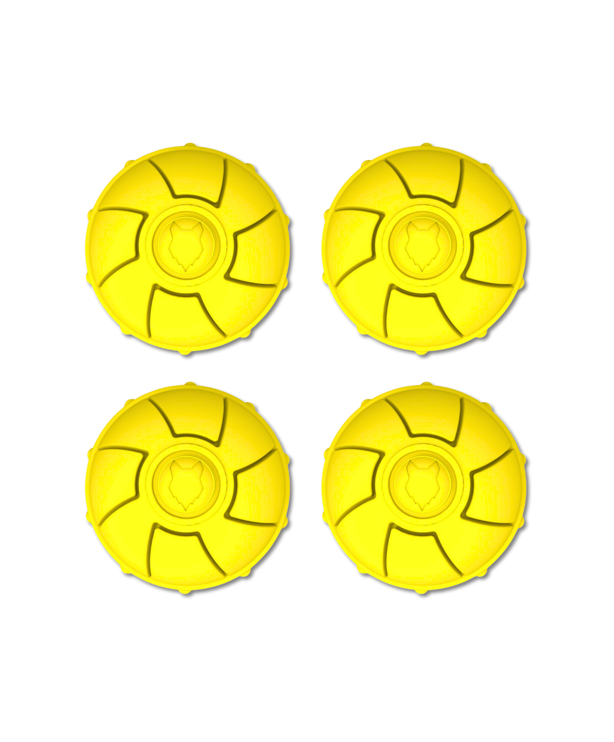 Fenrir High Bouncing Durable Yellow Rubber Knattle Dog Ball Perfect for Fetch and Recall 2.5 Inch Diameter Toy
