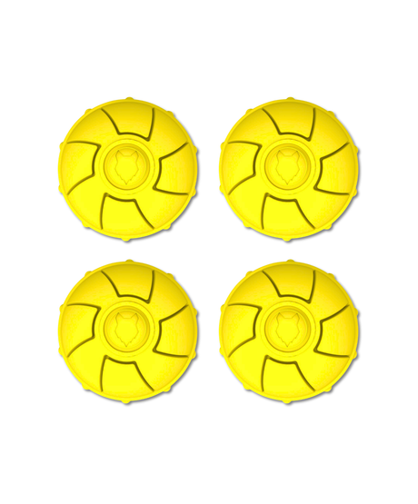 Fenrir High Bouncing Durable Yellow Rubber Knattle Dog Ball Perfect for Fetch and Recall 2.5 Inch Diameter Toy