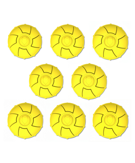 Fenrir High Bouncing Durable Yellow Rubber Knattle Dog Ball Perfect for Fetch and Recall 2.5 Inch Diameter Toy